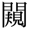 闚: Serifenschrift (Songti/Mingti)
