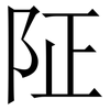 阷: Serifenschrift (Songti/Mingti) 阷: Serifenschrift (Songti/Mingti)