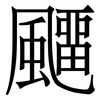 飅: Serifenschrift (Songti/Mingti)