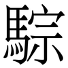 騌: Serifenschrift (Songti/Mingti)
