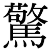 驚: Serifenschrift (Songti/Mingti) 驚: Serifenschrift (Songti/Mingti)