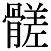 髊: Serifenschrift (Songti/Mingti)