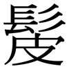 髲: Serifenschrift (Songti/Mingti)