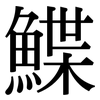 鰈: Serifenschrift (Songti/Mingti)