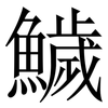 鱥: Serifenschrift (Songti/Mingti) 鱥: Serifenschrift (Songti/Mingti)