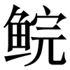 鲩: Serifenschrift (Songti/Mingti)
