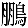 鵬: Serifenschrift (Songti/Mingti)