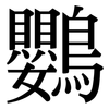 鸚: Serifenschrift (Songti/Mingti)