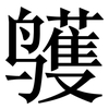 鹱: Serifenschrift (Songti/Mingti) 鹱: Serifenschrift (Songti/Mingti)