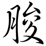 朘: Semi-Kursivschrift