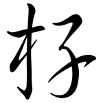 杍: Semi-Kursivschrift