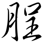 脭: Semi-Kursivschrift
