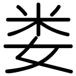 娄: Gerundet