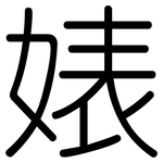 婊: Gerundet