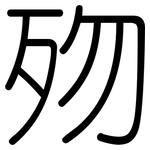 歾: Gerundet