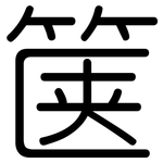 箧: Gerundet