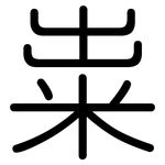 粜: Gerundet