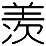羡: Gerundet