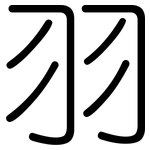 羽: Gerundet 羽: Gerundet