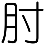 肘: Gerundet