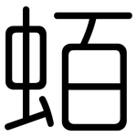 蛨: Gerundet