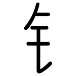 钅: Gerundet