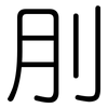 刖: Gerundet