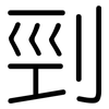 剄: Gerundet