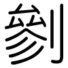 剼: Gerundet