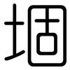 堌: Gerundet