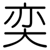 奕: Gerundet