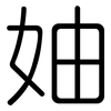 妯: Gerundet