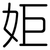 姖: Gerundet 姖: Gerundet