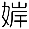 婩: Gerundet 婩: Gerundet