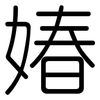 媋: Gerundet 媋: Gerundet