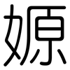嫄: Gerundet