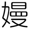 嫚: Gerundet