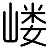 嵝: Gerundet