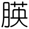 朠: Gerundet 朠: Gerundet