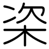 栥: Gerundet 栥: Gerundet