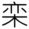 栾: Gerundet