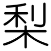 梨: Gerundet 梨: Gerundet