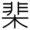 棐: Gerundet