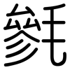 毿: Gerundet