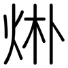 烞: Gerundet 烞: Gerundet