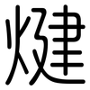 煡: Gerundet 煡: Gerundet