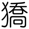 獢: Gerundet