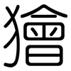 獪: Gerundet