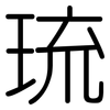 琉: Gerundet 琉: Gerundet