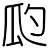 瓝: Gerundet